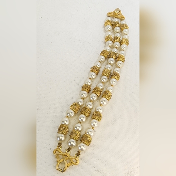 Crown Trifari 1950s pearl bracelet - Picture 10 of 10